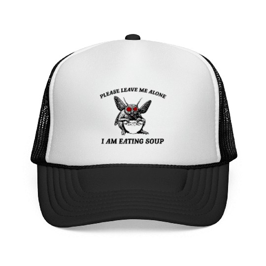 Retro Mothman Eating Soup Cryptid 90s Trucker Caps