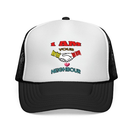 I AM YOUR NEIGHOUR NEW YORK AND NEW JERSEY Trucker Caps