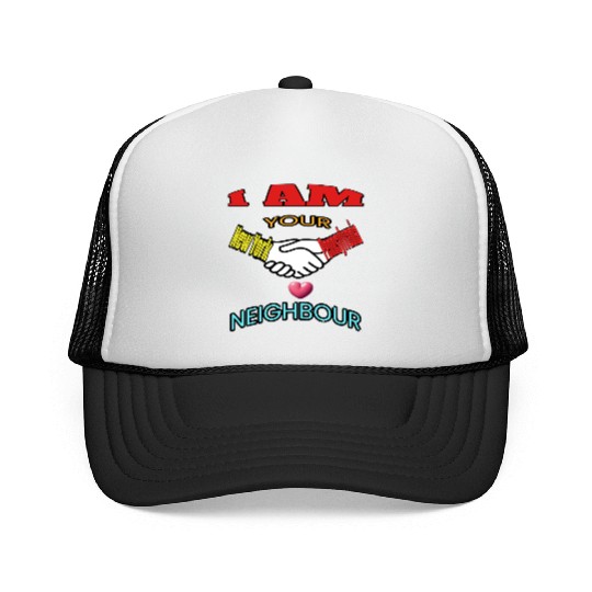 I AM YOUR NEIGHOUR NEW YORK AND PENNSYLVANIA Trucker Caps