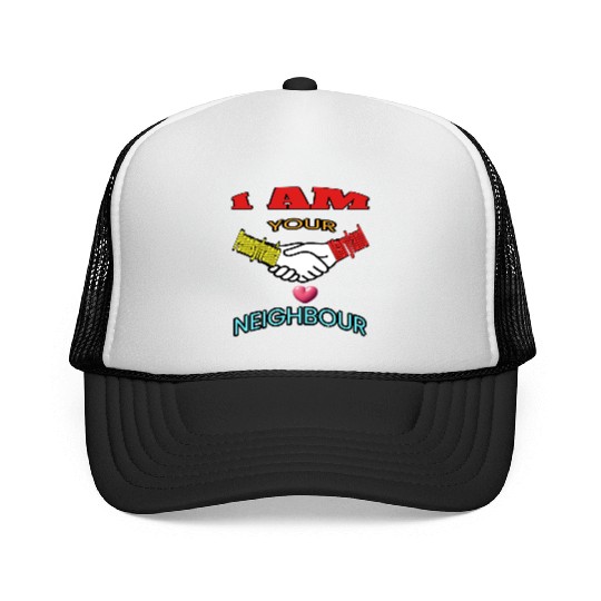I AM YOUR NEIGHOUR PENNSYLVANIA AND MARYLAND Trucker Caps