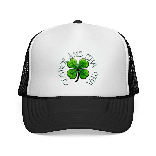 Clover Cha Cha 4-Leaf AI Clover Design Trucker Caps