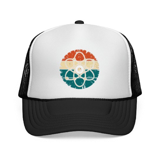 Retro Atom Art Biology Physics Chemistry Science Trucker Caps