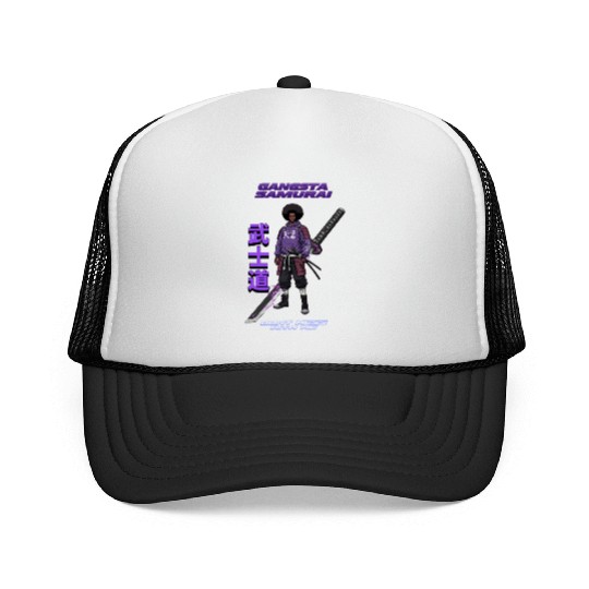 Gangsta Samurai - Afro Street Fighter Anime Manga Trucker Caps