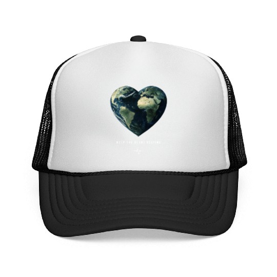Keep the Heart Beating Earth Day Heart Environment Trucker Caps