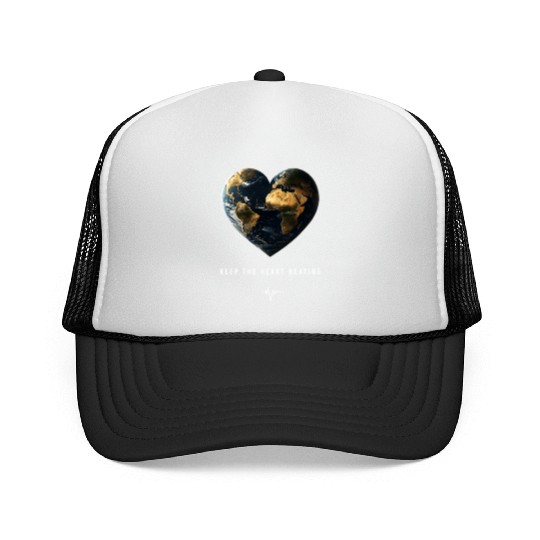 Keep the Heart Beating Heart Earth Day Environment Trucker Caps