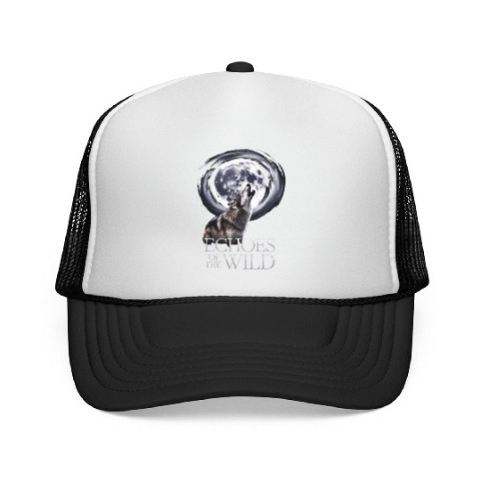 Echoes Of The Wild Howling Wolf Moon Art Trucker Caps