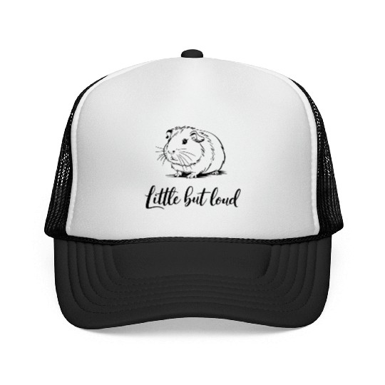 Little But Loud Guinea Pig Illustration Trucker Caps