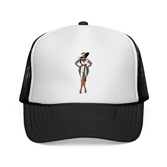 Fashion a plus-size African American woman Trucker Caps