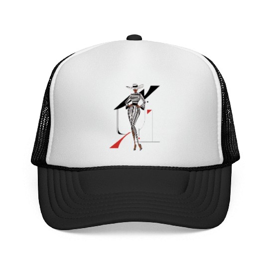 fashion African American woman Trucker Caps