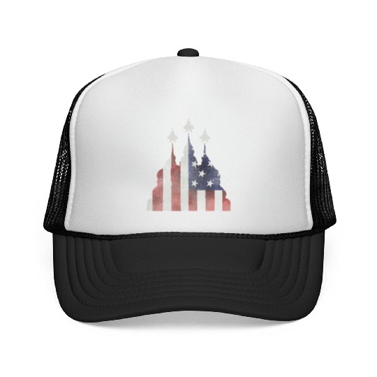Patriotic Flyby F-22 Raptor Trucker Caps