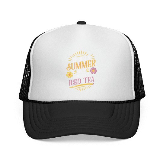 Bring On Summer And Bring On Iced Tea Vibes Trucker Caps