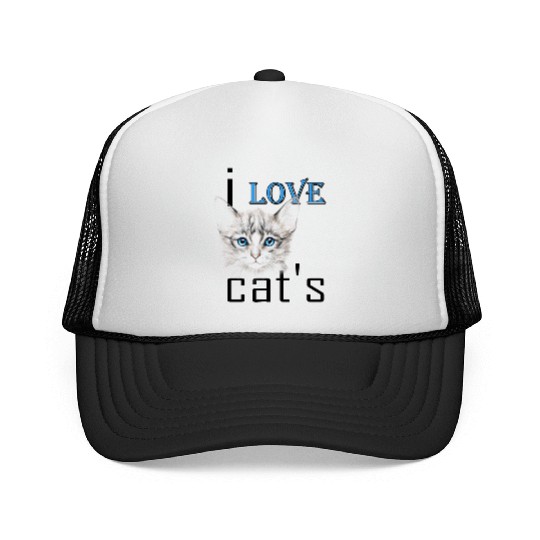 i love cat s Trucker Caps