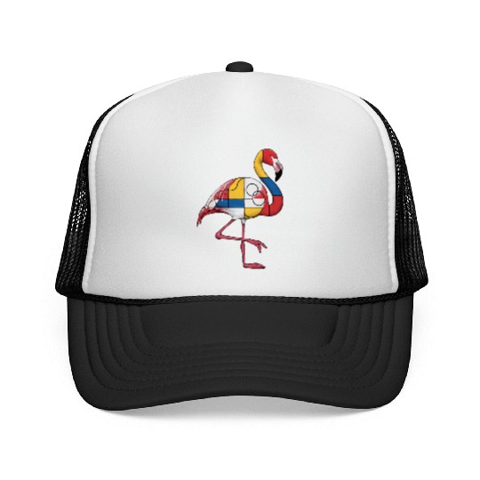Fibonacci Flamingo Trucker Caps