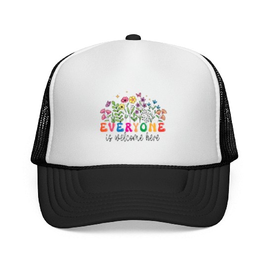 Everyone Is Welcome Here Idaho Teacher Trucker Caps