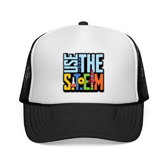 STEM Teacher Use The STEM Loves Computer Science Trucker Caps