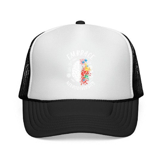 Embrace Neurodiversity Brain Embrace ADHD Autism Trucker Caps
