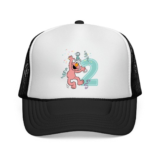 Sesame Street Birthday Design With Elmo Two Years Trucker Caps