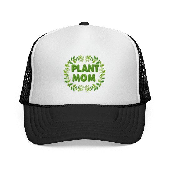 Plant Mom Floral Wreath Design Trucker Caps