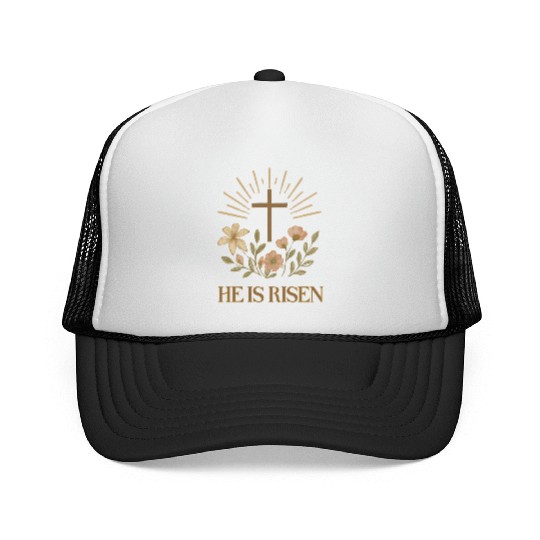He is Risen Trucker Caps