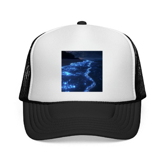 Glowing River Flow Trucker Caps