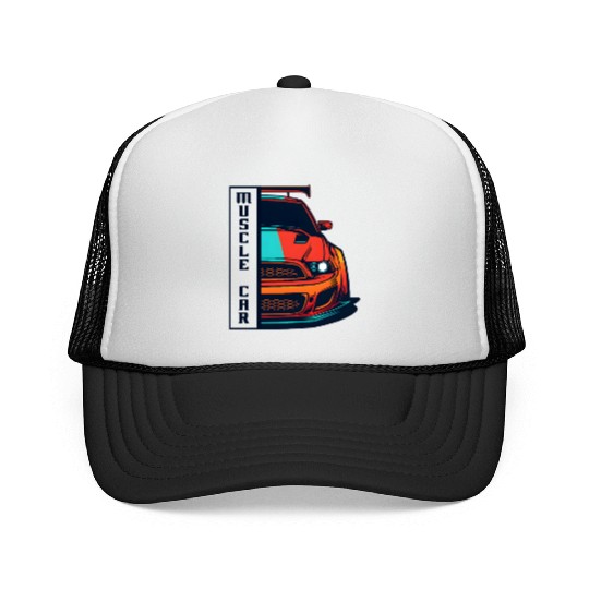 Muscle Car US Trucker Caps Modern Muscle Car Man Children