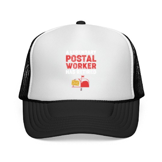Retired Postal Worker Mailman Trucker Caps