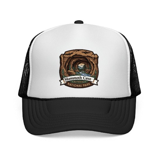 Mammoth Cave National Park Kentucky USA Logo Trucker Caps