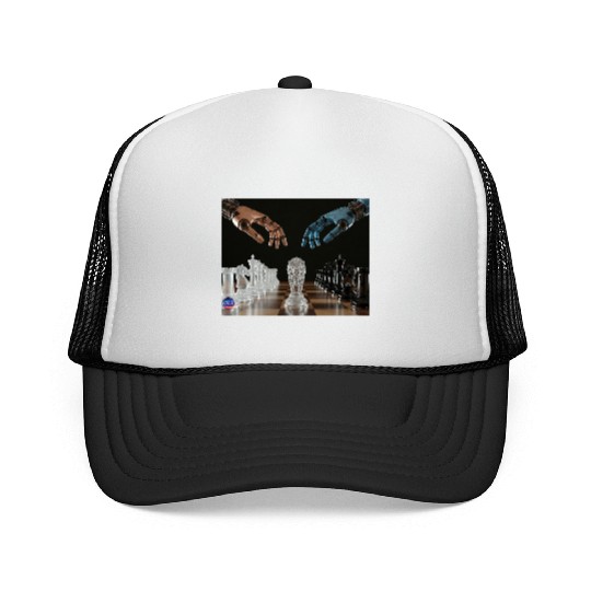 Crystal Robotic Chess Clash Trucker Caps