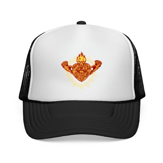 Sacred Heart Claddagh Symbol - Fire Trucker Caps