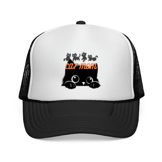 cat mom Trucker Caps