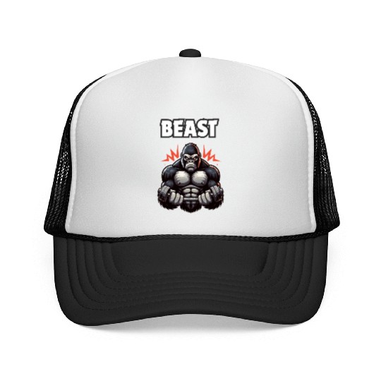 Beast Gym Gorilla – Motivational Trucker Caps"