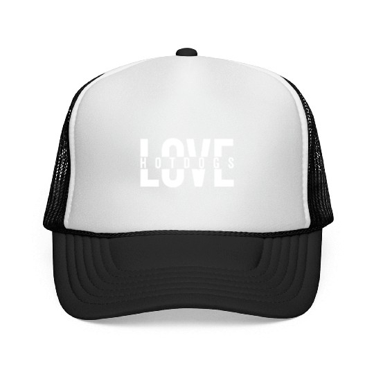 Love Hotdogs Fast Food Statement Trucker Caps