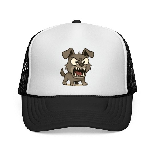 "Funny Angry Dog – Fierce & Hilarious Art Trucker Caps
