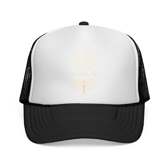 Heartbeat of Family Mom Trucker Caps for Mother's Day
