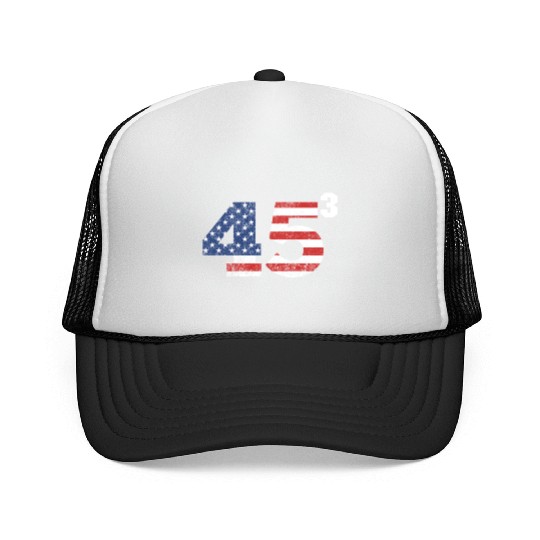 Trump 2028 45³ President Trump '28 45 Cubed45³ swe Trucker Caps