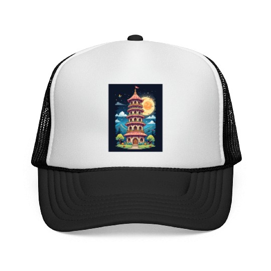 Twilight Temple Glow Trucker Caps
