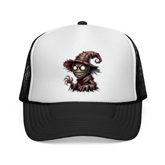 Evil Scarecrow Witch – Creepy Halloween Horror Trucker Caps