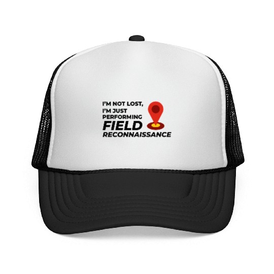 Field Reconnaissance GIS Surveyor Mapping Humor Trucker Caps