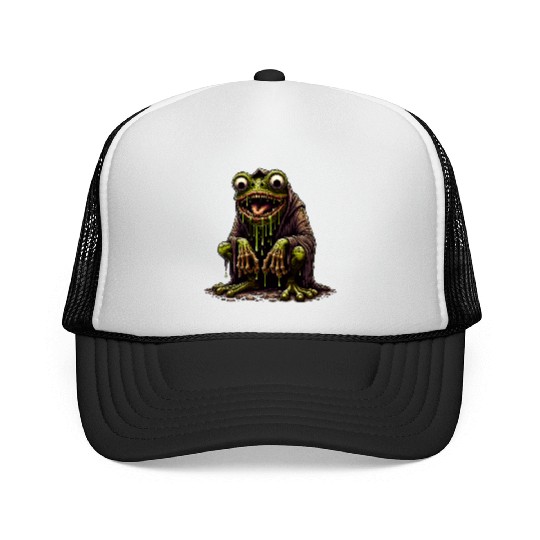 Slime Toad Monster – Creepy Hooded Swamp Creature Trucker Caps