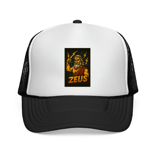 Epic Zeus Thunderbolt Illustration Trucker Caps