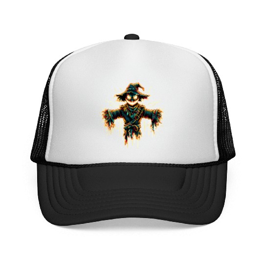 Neon Scarecrow – Haunted Harvest Glow Trucker Caps