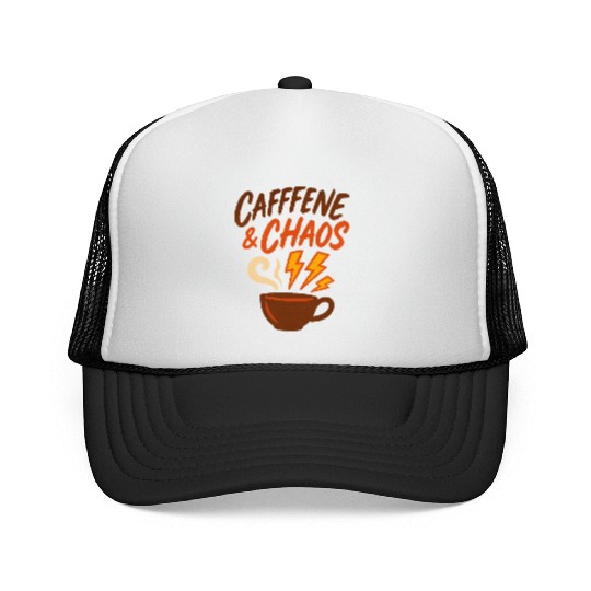 Caffeine & Chaos – Coffee Lovers Unite Trucker Caps