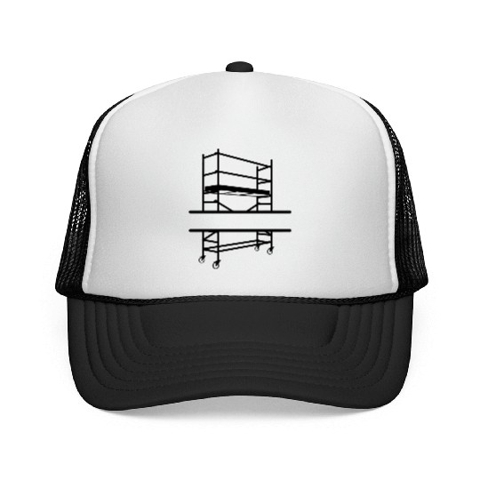 Scaffold with space for company name Trucker Caps