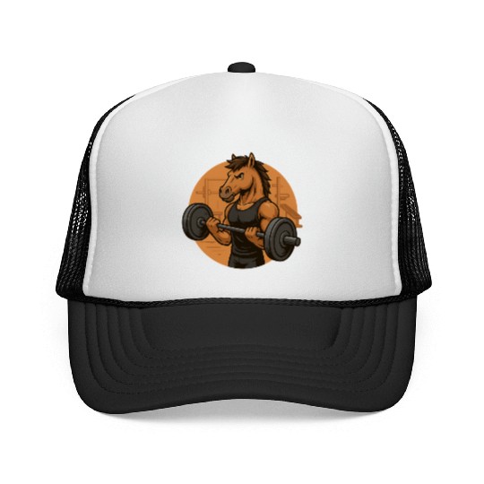 Horsepower Gains – Muscular Gym Horsa Design Trucker Caps