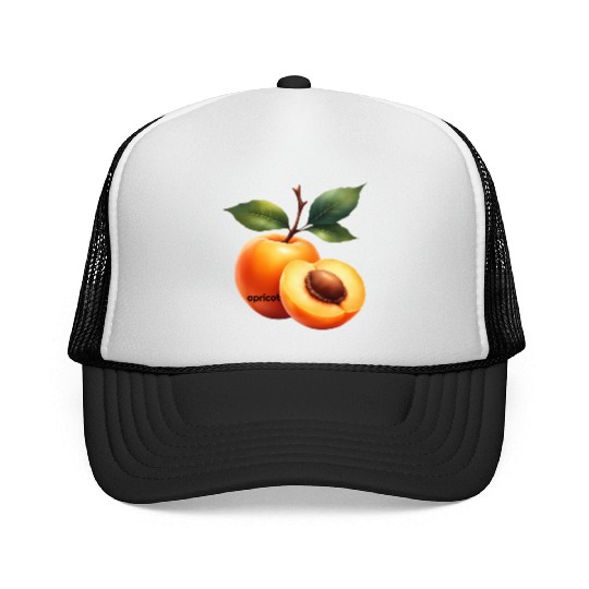 Apricot branch with green leaves Trucker Caps