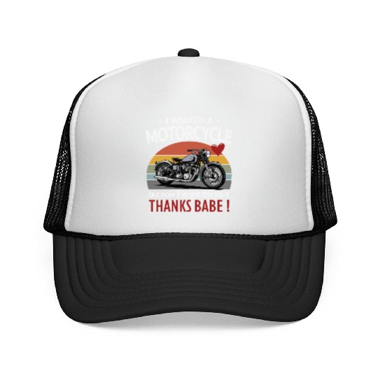 Funny Biker Trucker Caps – I Wanted a Motorcycle