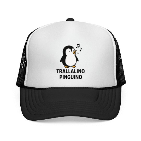 Funny penguin Trallalino cartoon design Trucker Caps