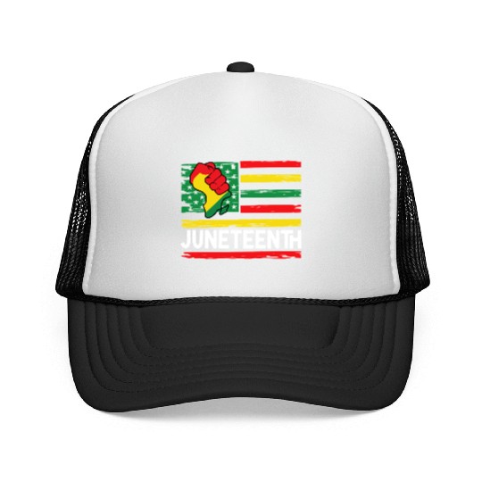 Freedom Day Juneteenth Black And Proud Trucker Caps