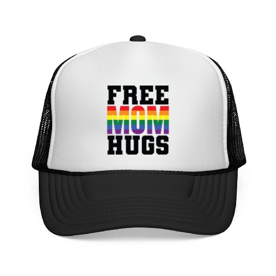 Gay Pride Free Mom Hugs Trucker Caps