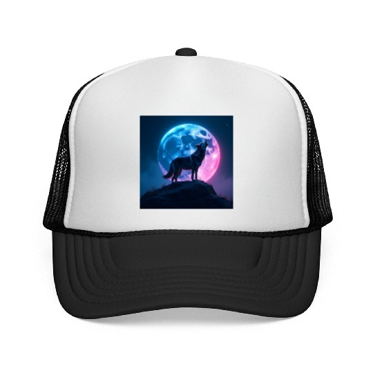 Howl of the Neon Moon Trucker Caps